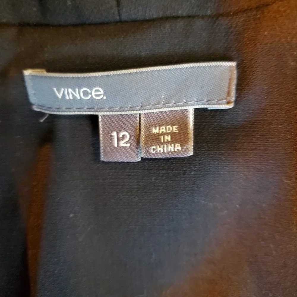 VINCE | Modern Criss Cross Collar Wool Blend Open Blazer (Size M) - Picture 6 of 7